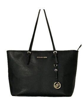 Michael Kors Jet Set Tote Bag Handbag Black Purse